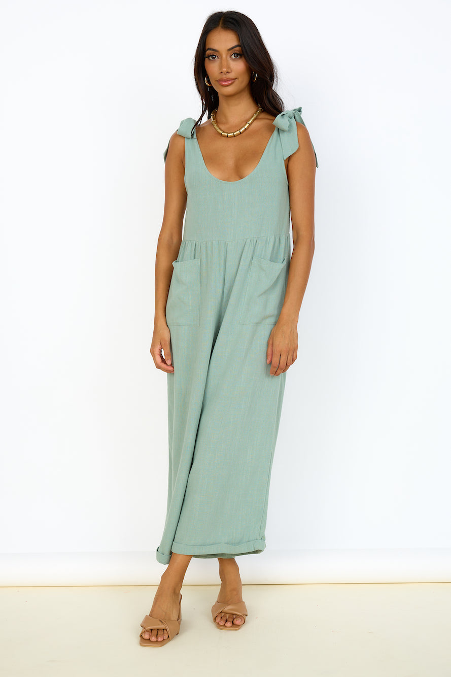 Be Something Jumpsuit Sage-Roy Dress