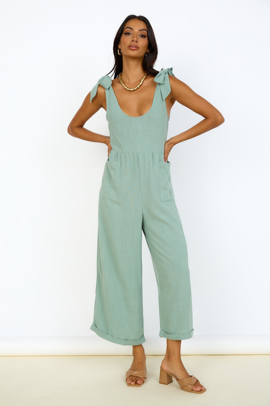 Be Something Jumpsuit Sage-Roy Dress