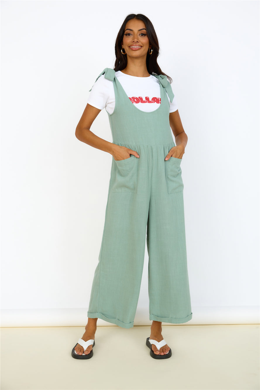 Be Something Jumpsuit Sage-Roy Dress