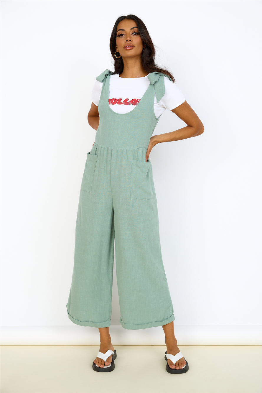 Be Something Jumpsuit Sage-Roy Dress