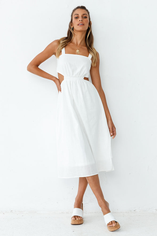 Alina Midi Dress White-Roy Dress
