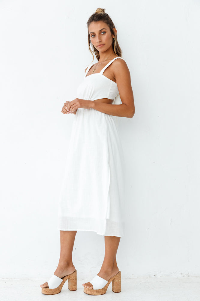 Alina Midi Dress White-Roy Dress