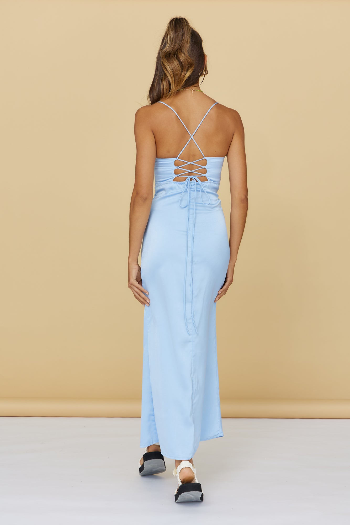 You Got Me Maxi Dress Blue-Roy Dress