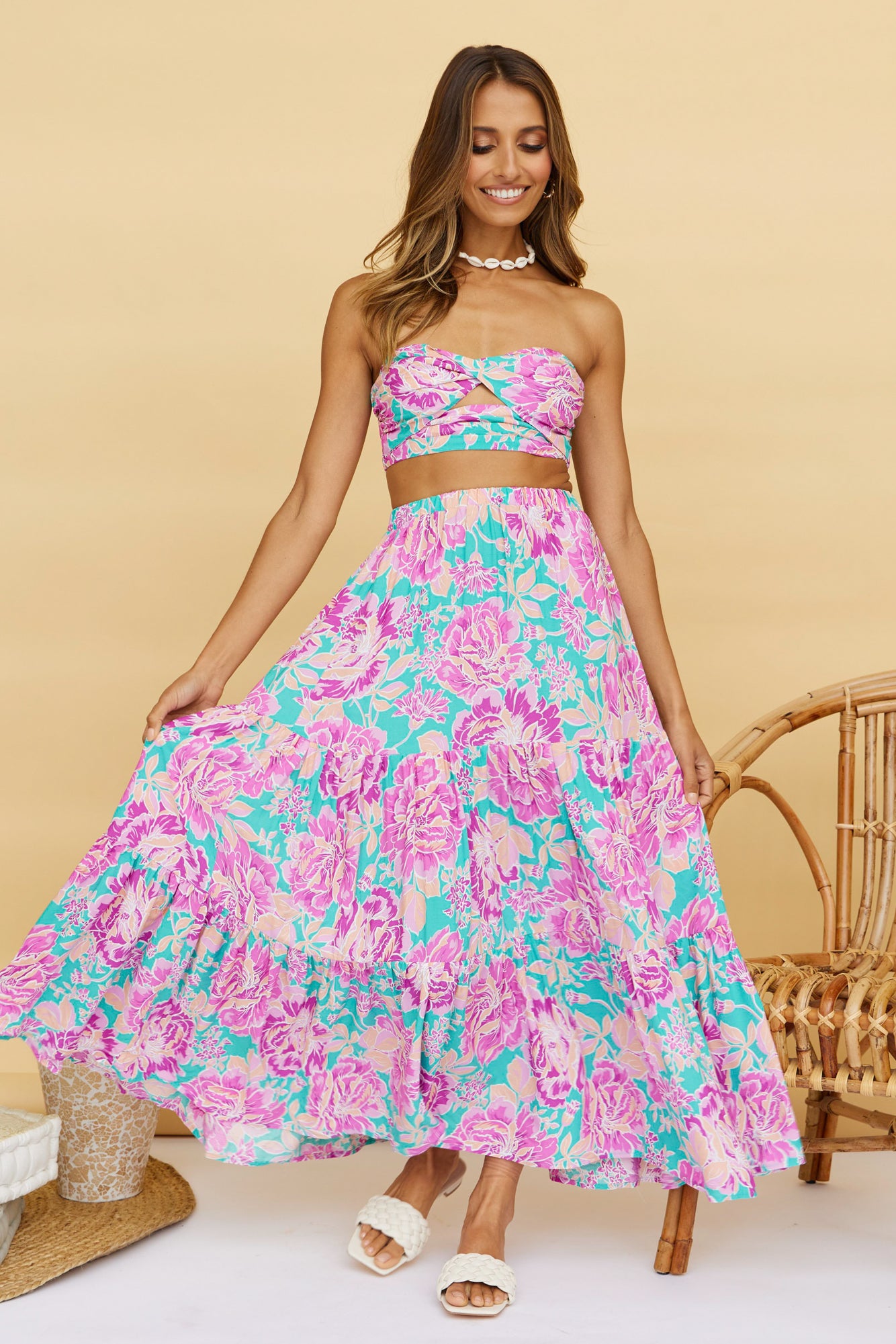 Ashland Crop Top Purple-Roy Dress