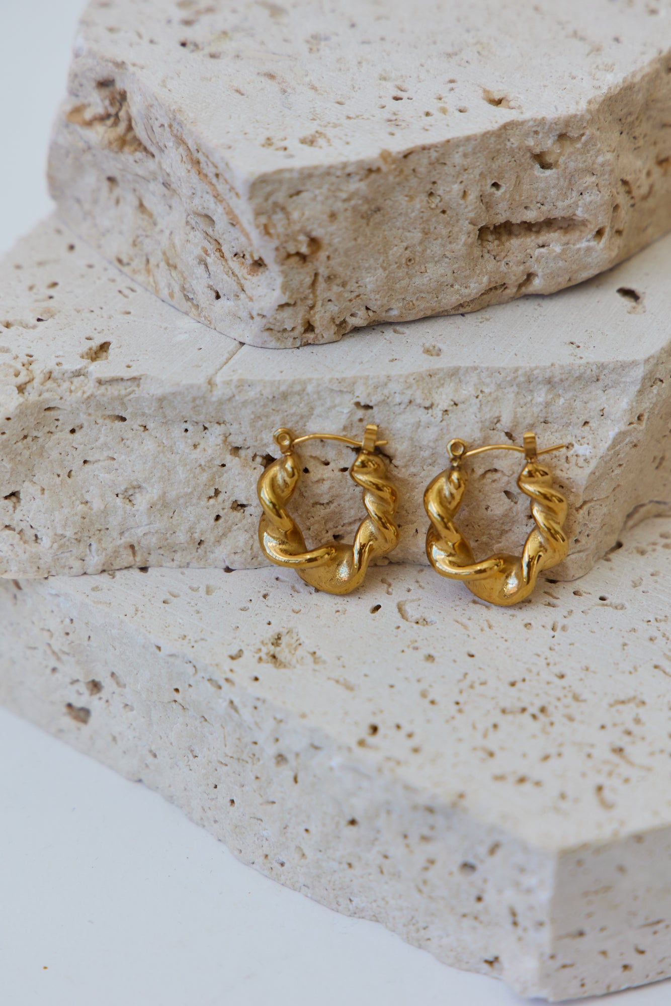 18k Gold Plated Rocco Earrings Gold-Roy Dress