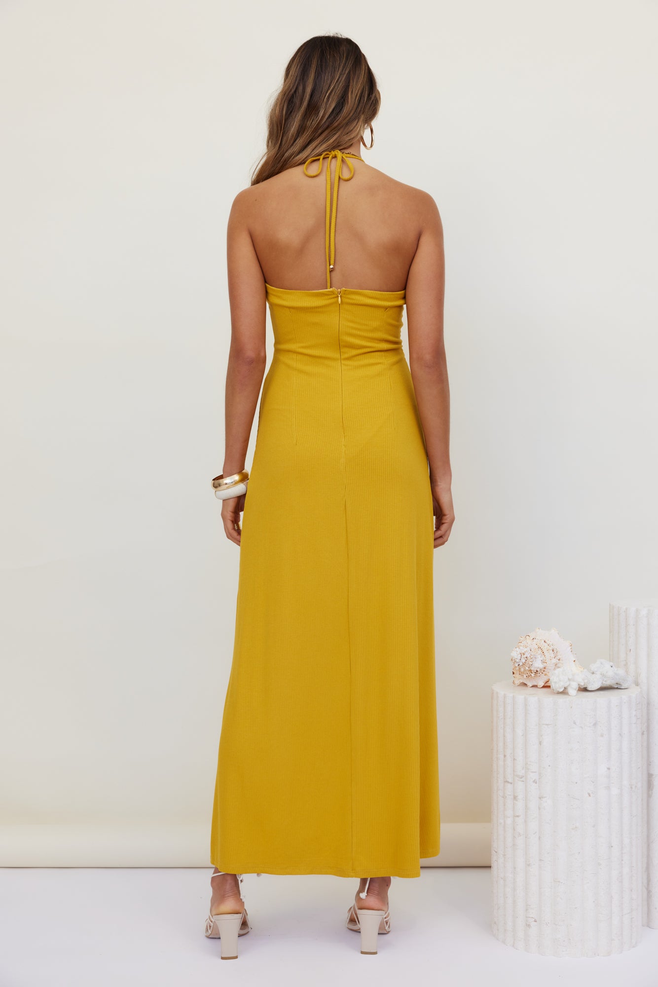 Finer Moments Maxi Dress Yellow-Roy Dress