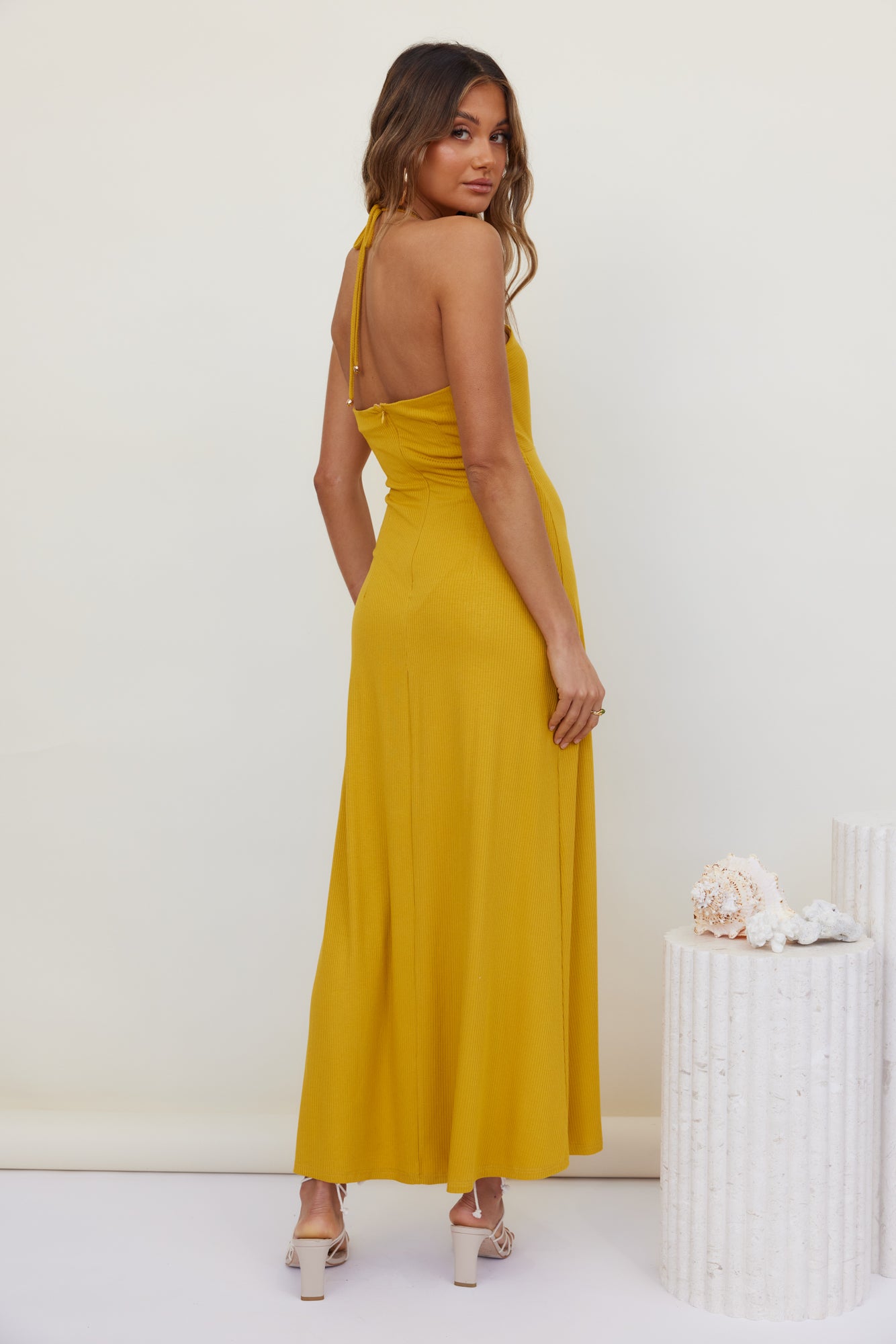 Finer Moments Maxi Dress Yellow-Roy Dress