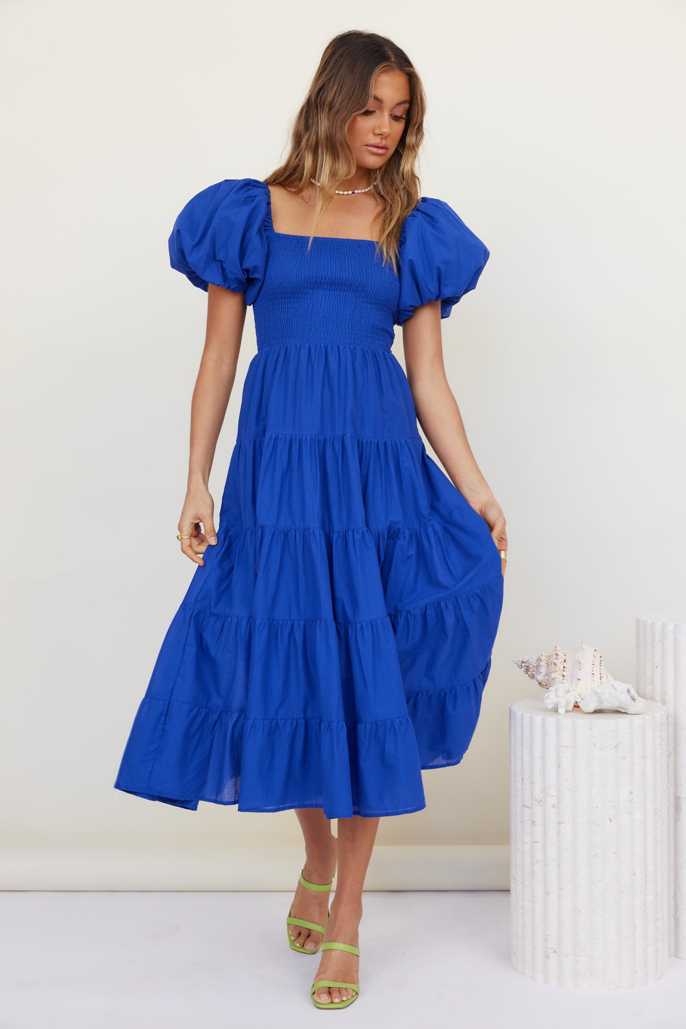 Adela Maxi Dress Blue-Roy Dress