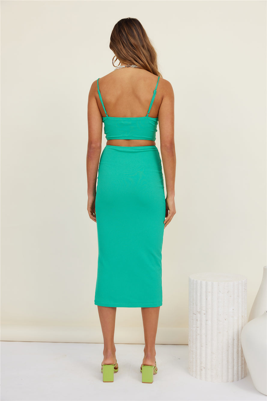 Remember It All Maxi Skirt Green-Roy Dress