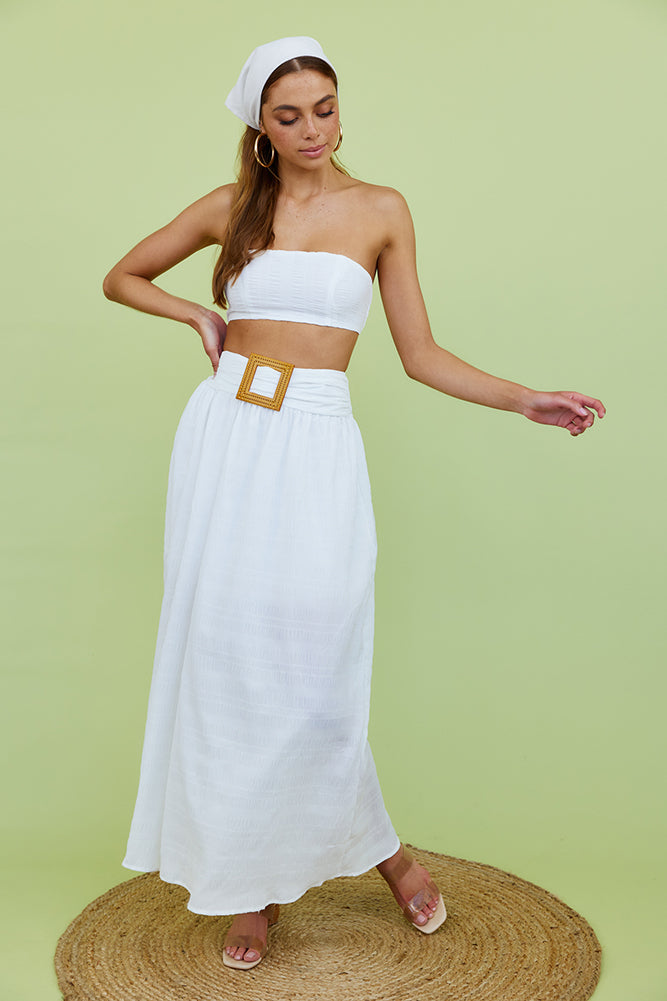 Hundred Years Maxi Skirt White-Roy Dress