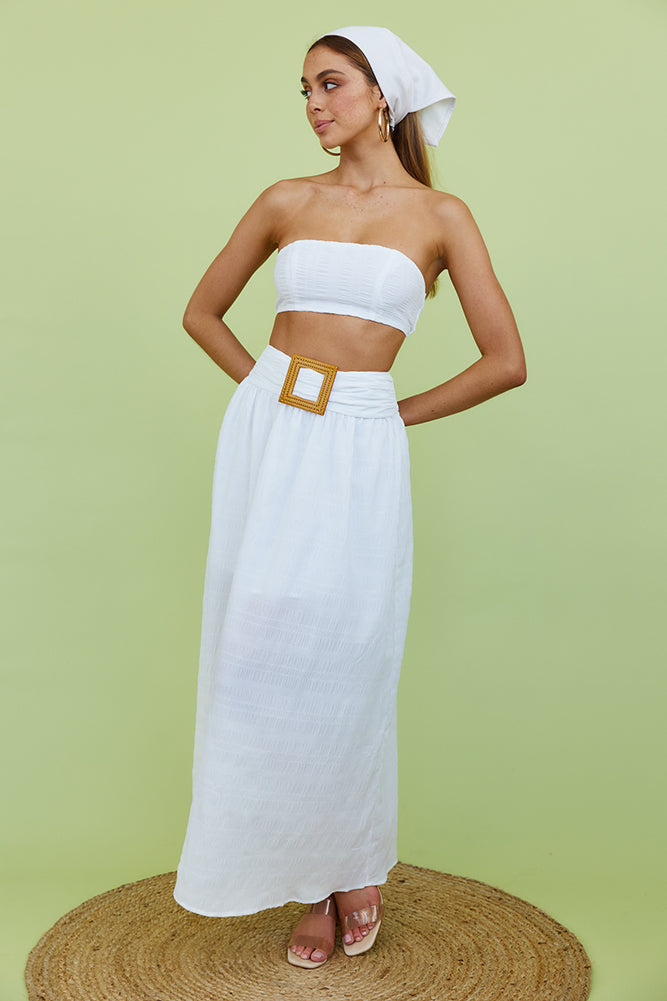 Hundred Years Maxi Skirt White-Roy Dress