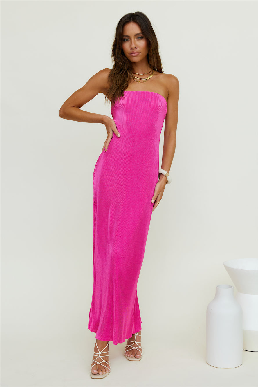 Thinking Of Dusk Maxi Dress Pink-Roy Dress