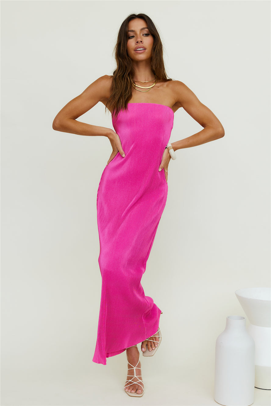 Thinking Of Dusk Maxi Dress Pink-Roy Dress