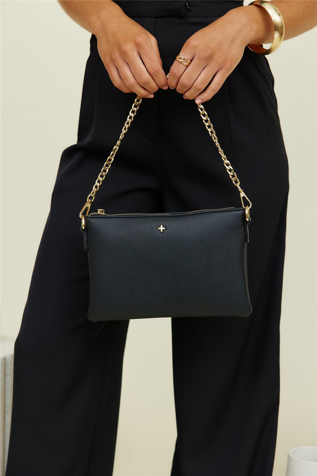 PETA + JAIN Quincy Bag Black Pebble-Roy Dress