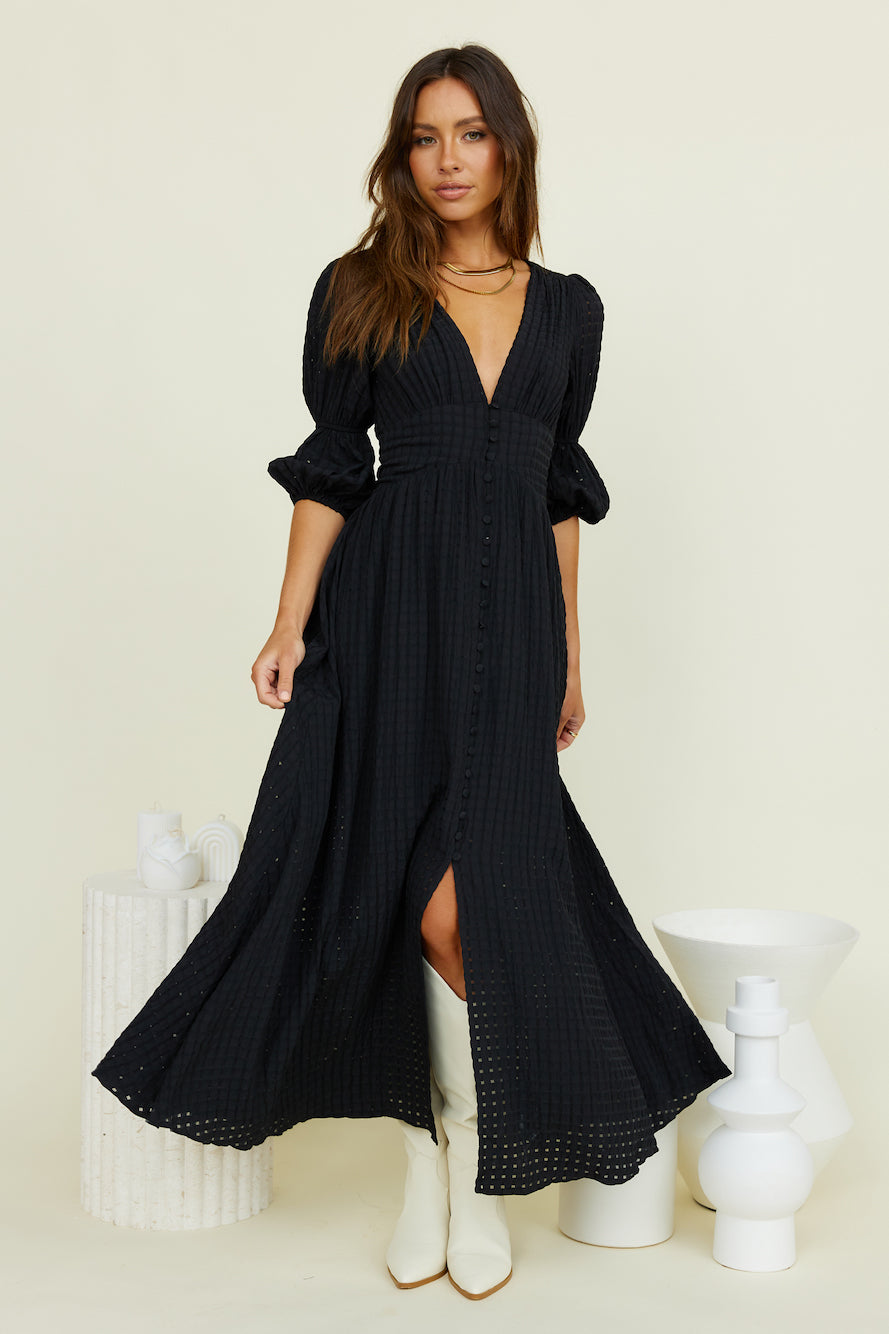 Arabella Maxi Dress Black-Roy Dress