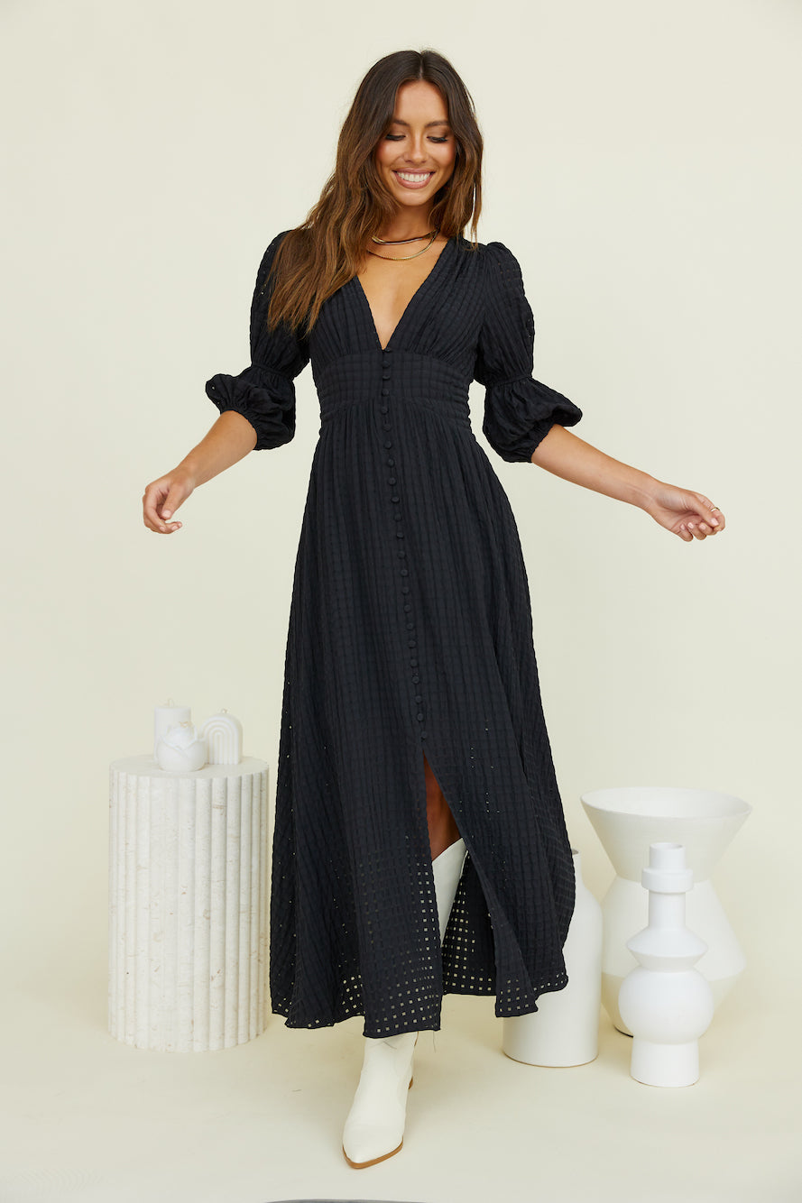Arabella Maxi Dress Black-Roy Dress