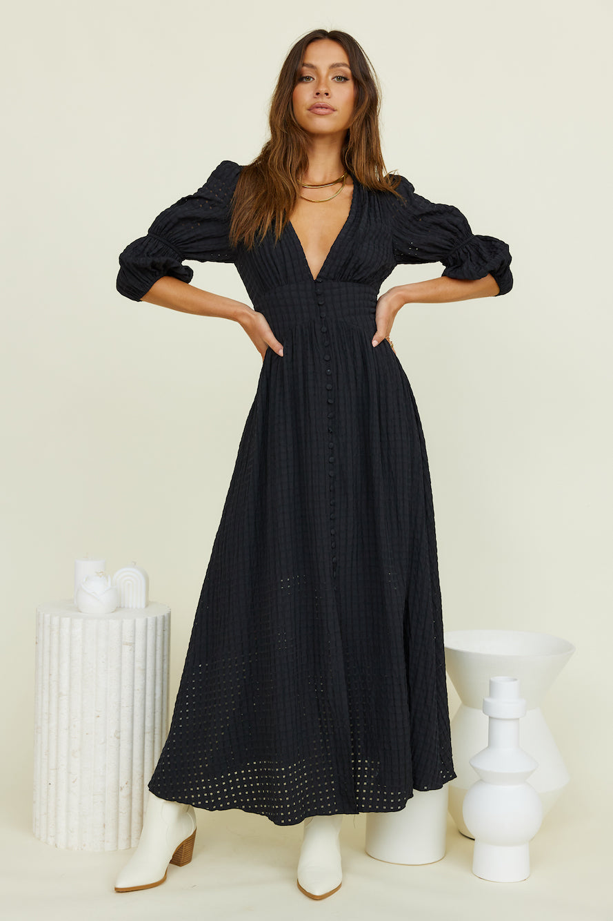 Arabella Maxi Dress Black-Roy Dress
