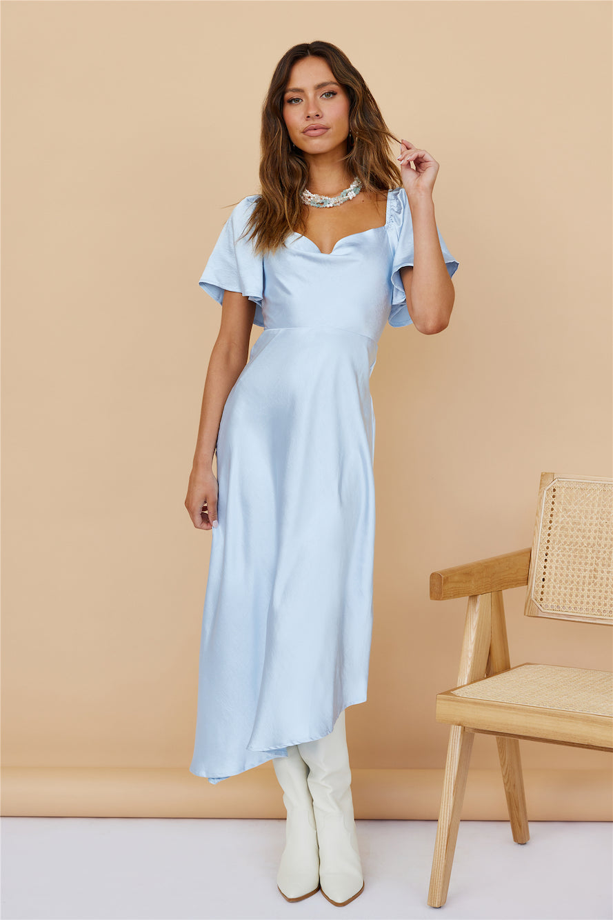 Airie Maxi Dress Steel Blue-Roy Dress