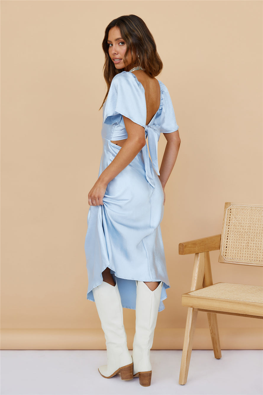 Airie Maxi Dress Steel Blue-Roy Dress