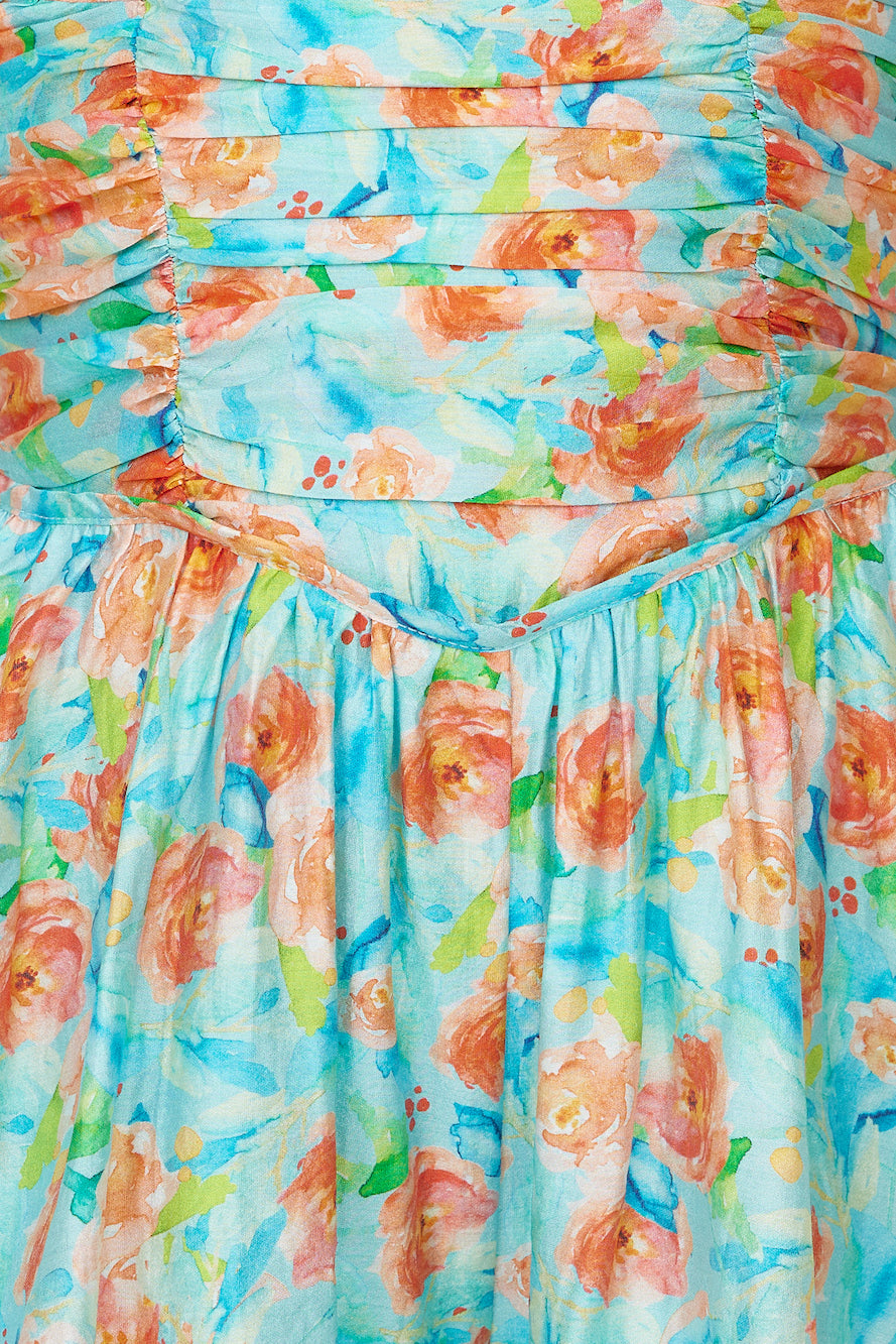 Blossom Season Romper Blue-Roy Dress