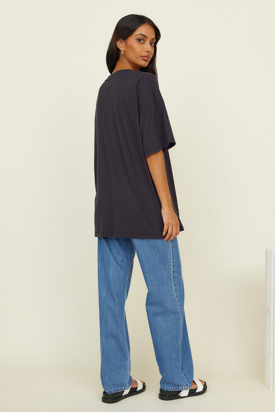 WRANGLER Sweet Breeze OS Hemp Tee Worn Black-Roy Dress