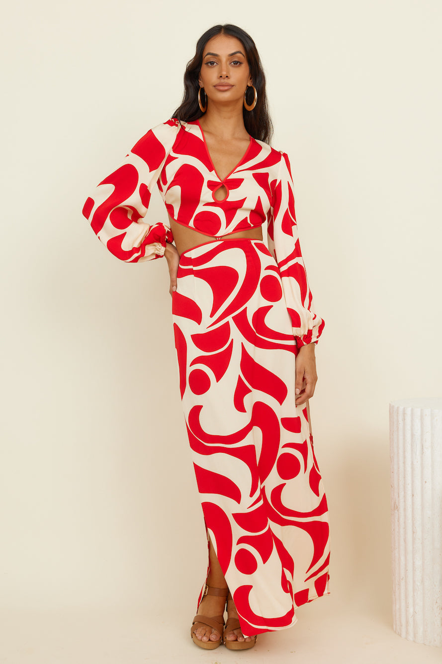 THE WOLF GANG Orella Cut Out Maxi Dress-Roy Dress