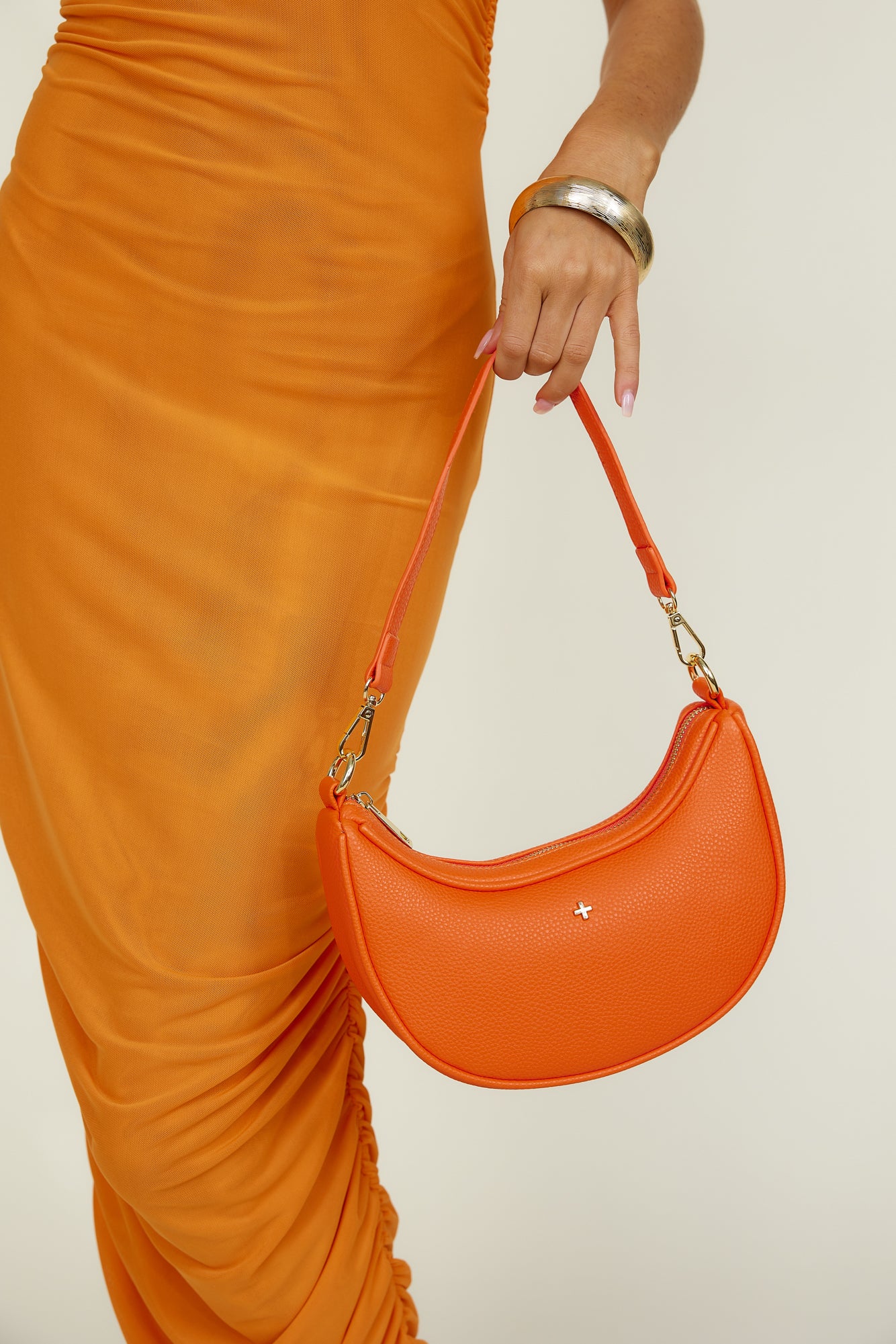 PETA + JAIN Micki Bag Orange Pebble-Roy Dress