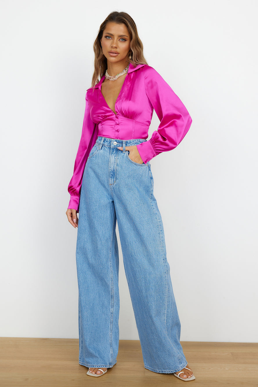 WRANGLER Farrah Wide Jean Aurora Blue-Roy Dress