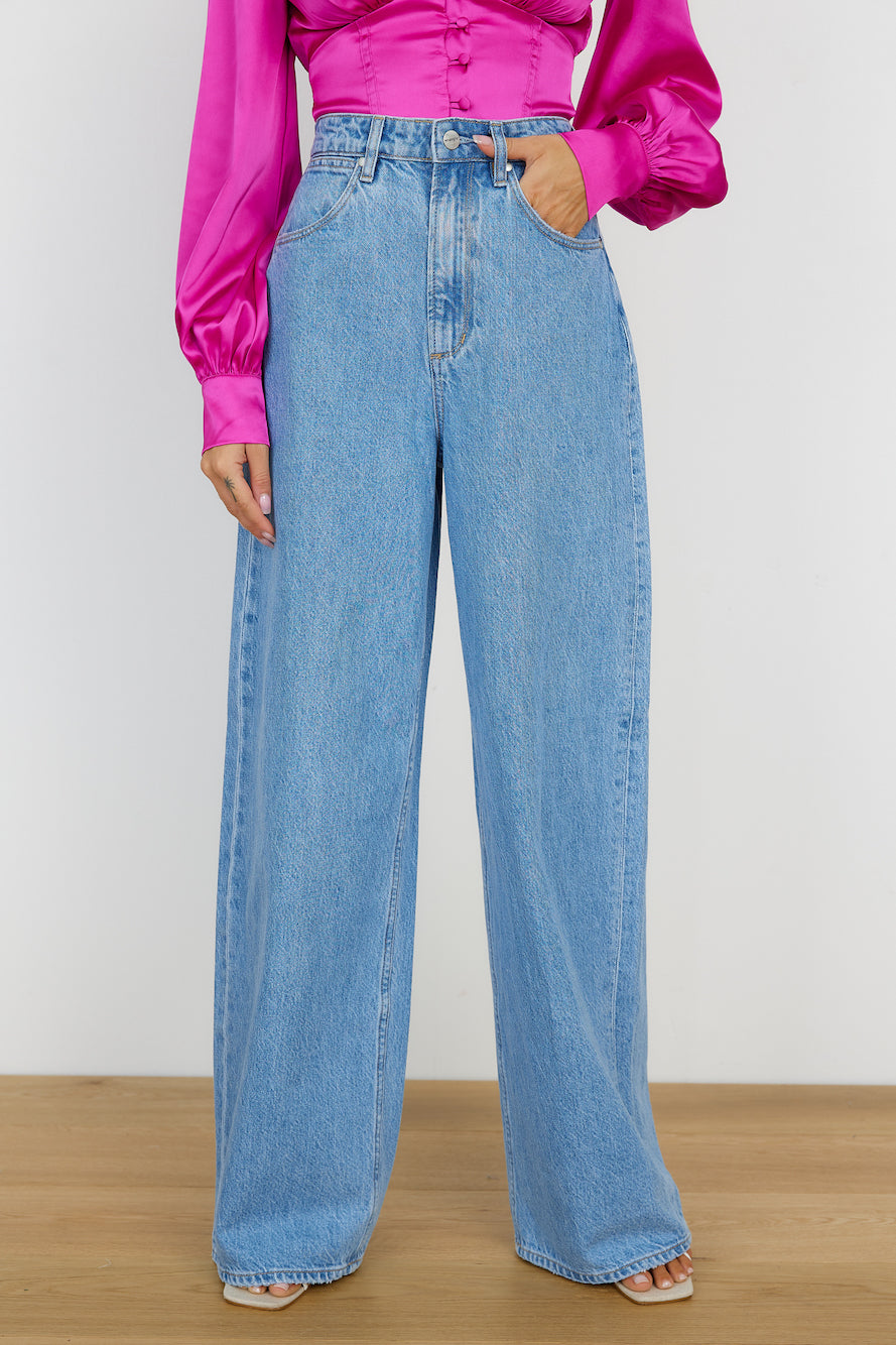 WRANGLER Farrah Wide Jean Aurora Blue-Roy Dress