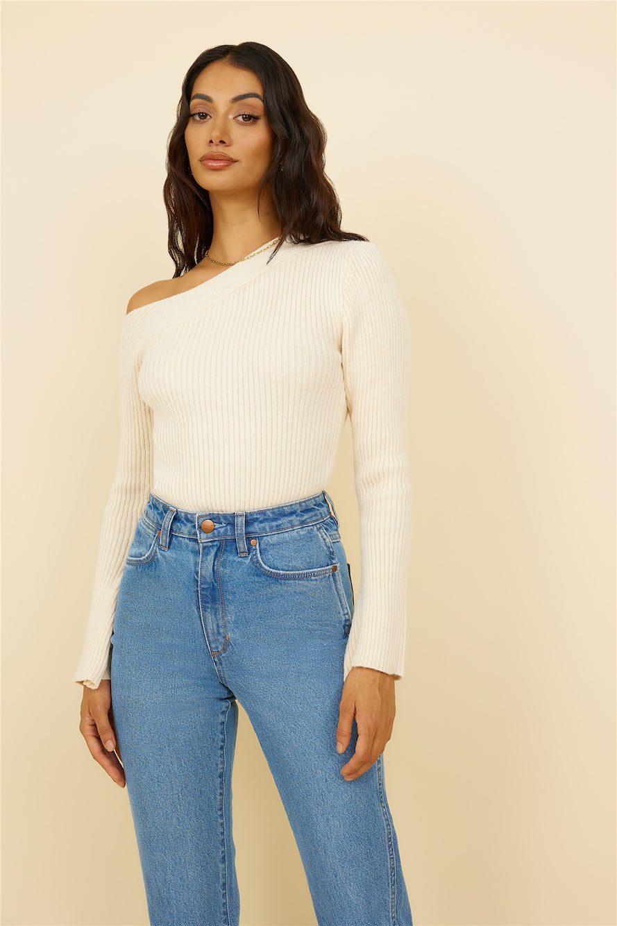 Breezy Nights Knit Cream-Roy Dress