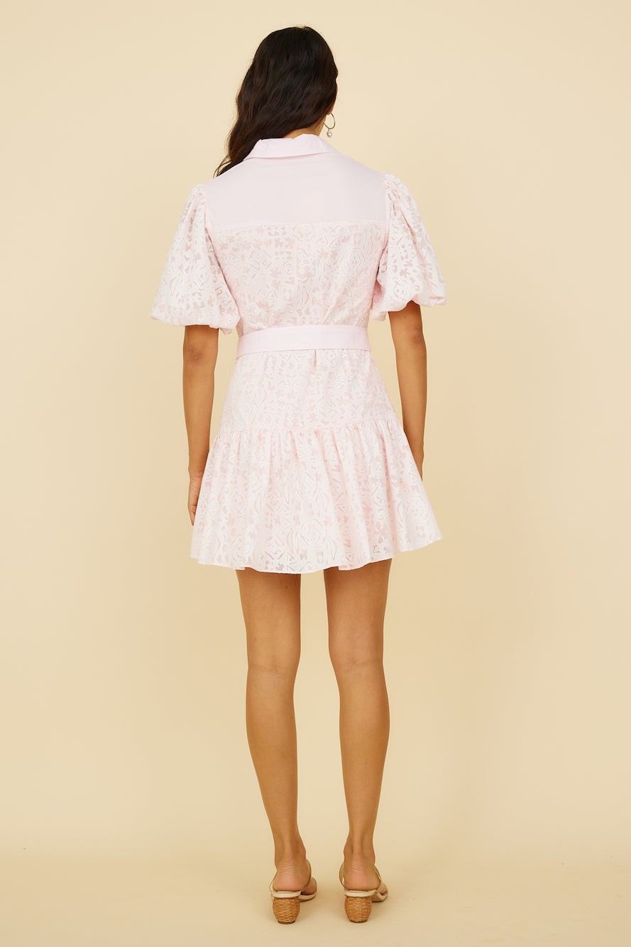 Against The Tides Dress Pink-Roy Dress