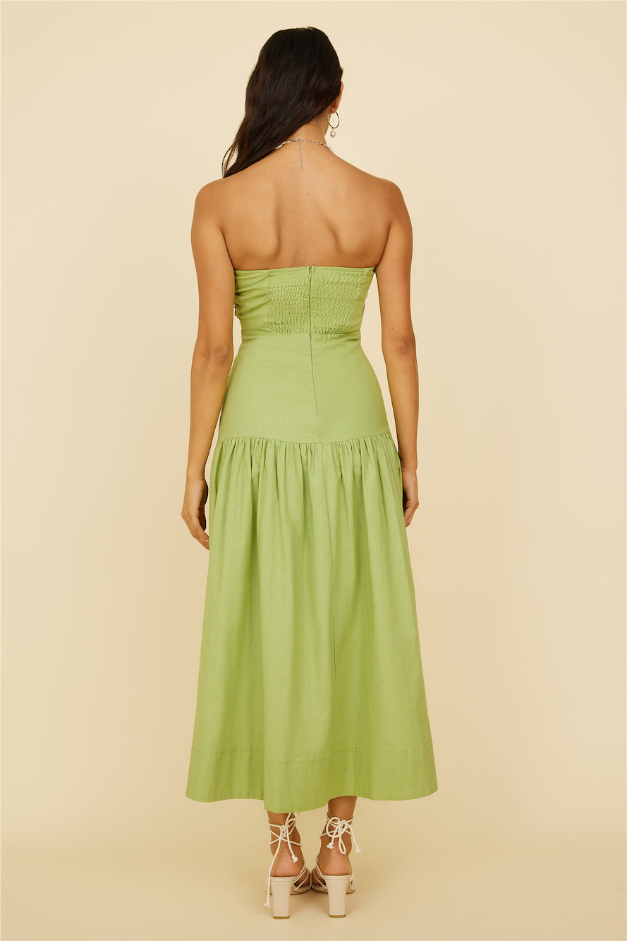 Azaleana Midi Dress Green-Roy Dress