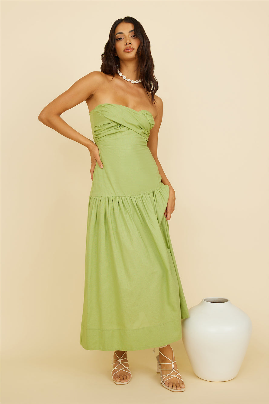 Azaleana Midi Dress Green-Roy Dress