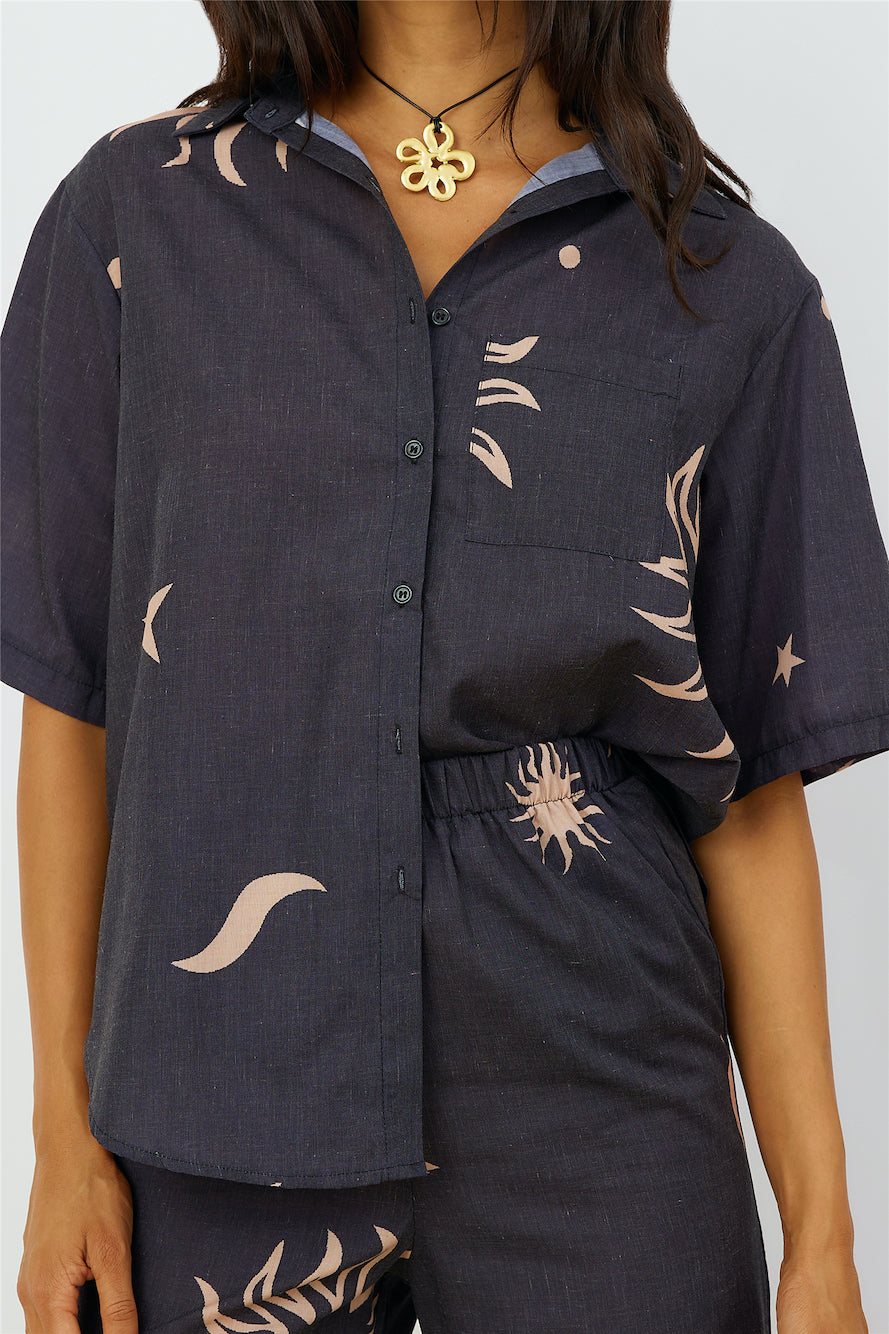 Constellations In The Sky Shirt Black-Roy Dress