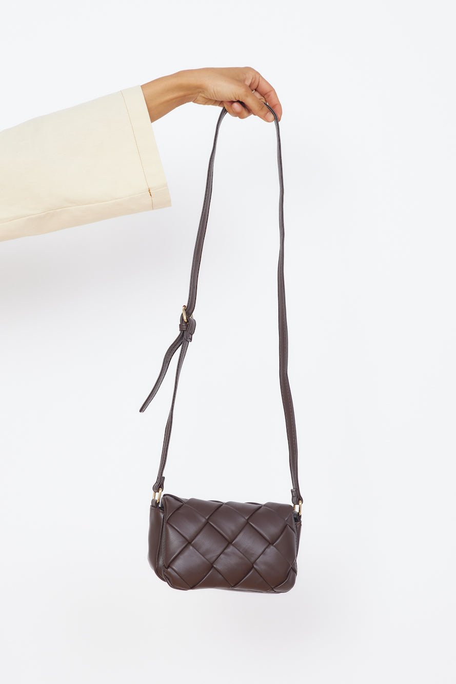 BILLINI Bardot Cross Body Bag Espresso-Roy Dress