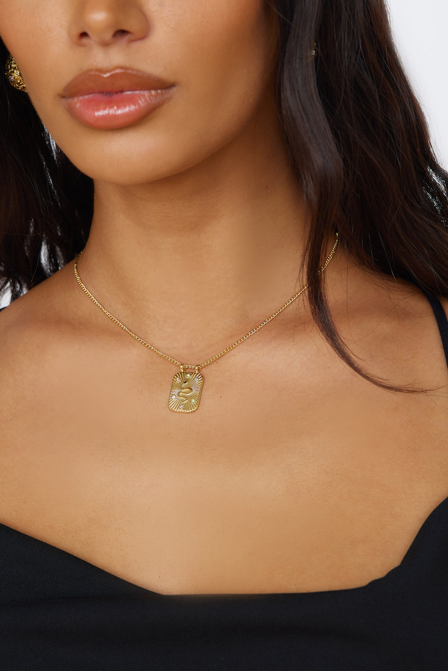 18k Gold Plated Across The Sky Necklace-Roy Dress