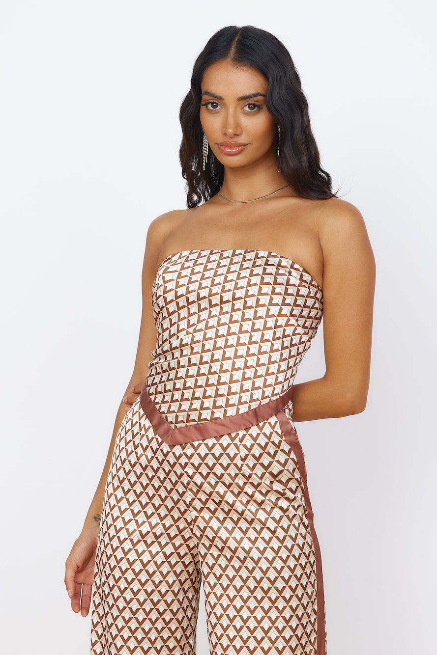 SEVEN WONDERS Milani Scarf Top Chocolate-Roy Dress