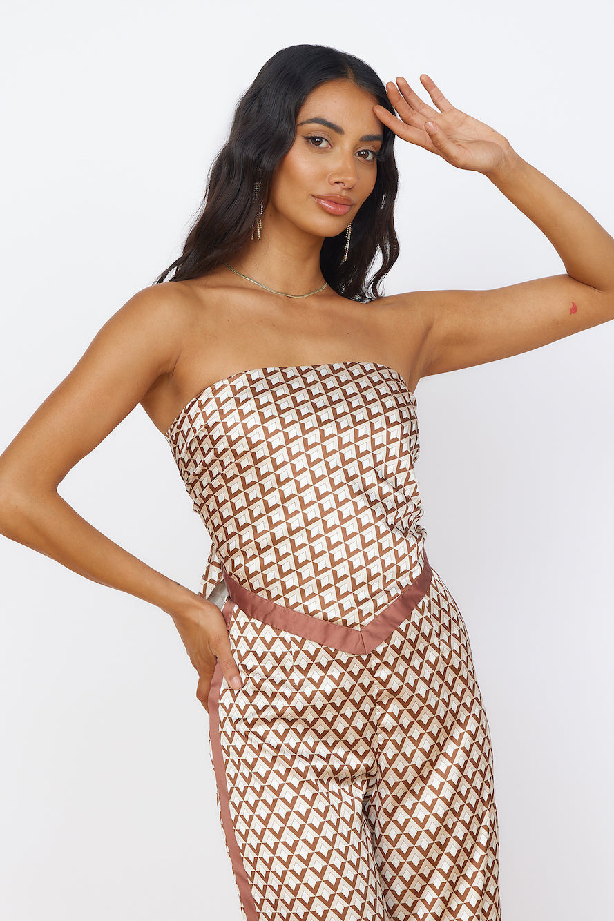 SEVEN WONDERS Milani Scarf Top Chocolate-Roy Dress