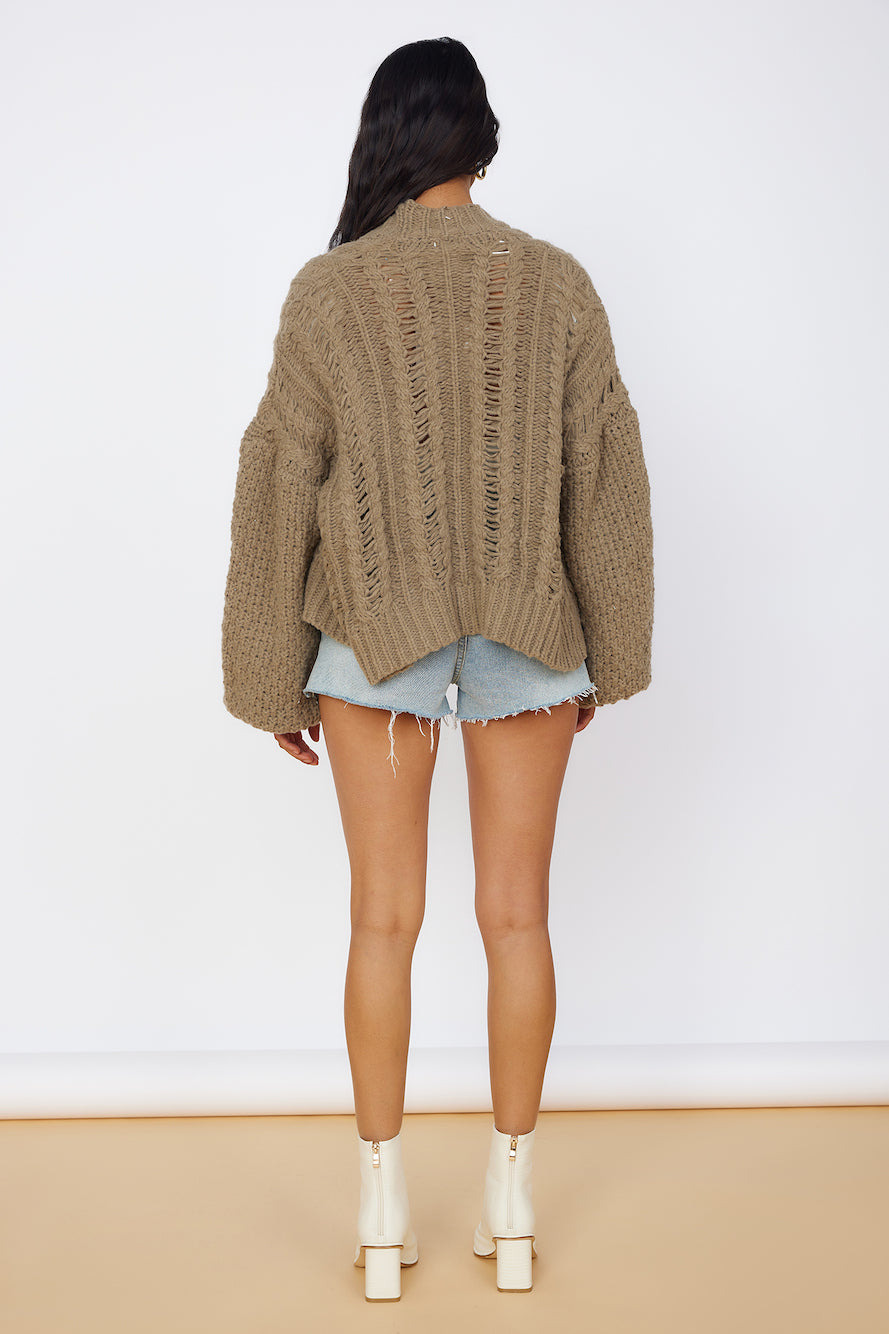 Shining Light Knit Cardigan Brown-Roy Dress