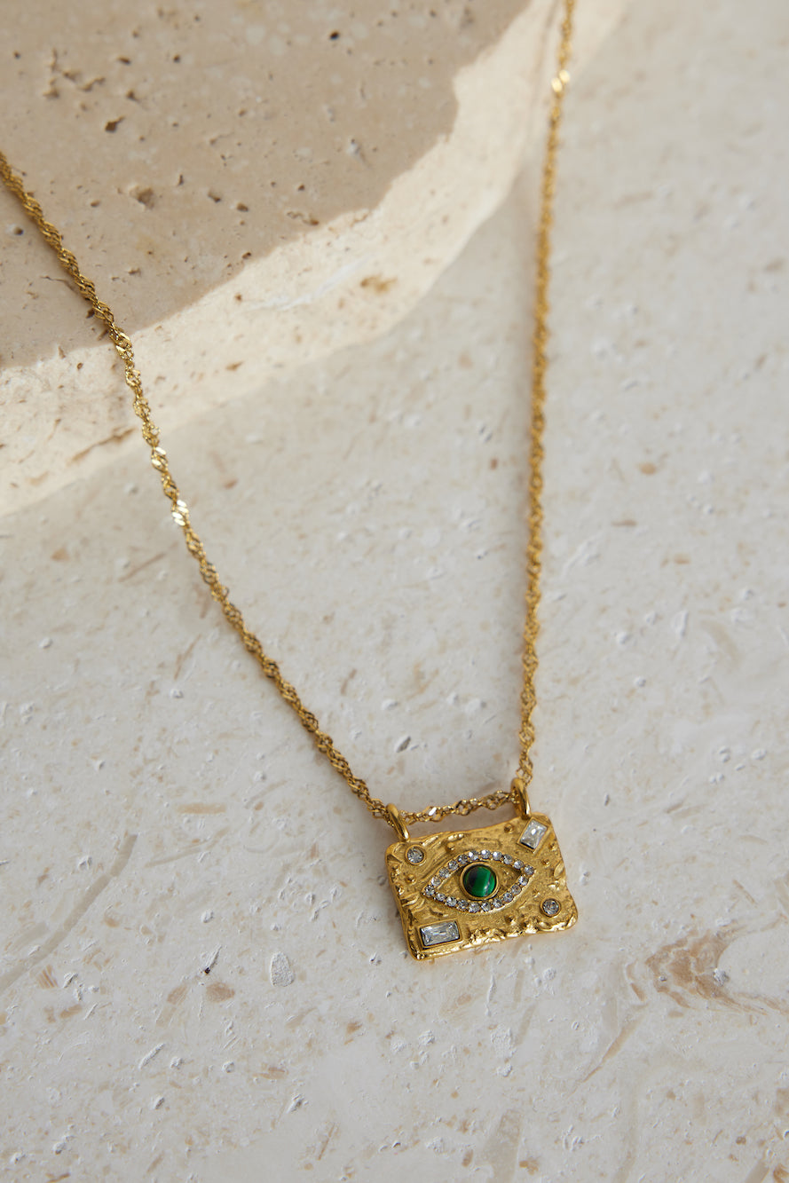 18k Gold Plated Treasure Box Necklace-Roy Dress