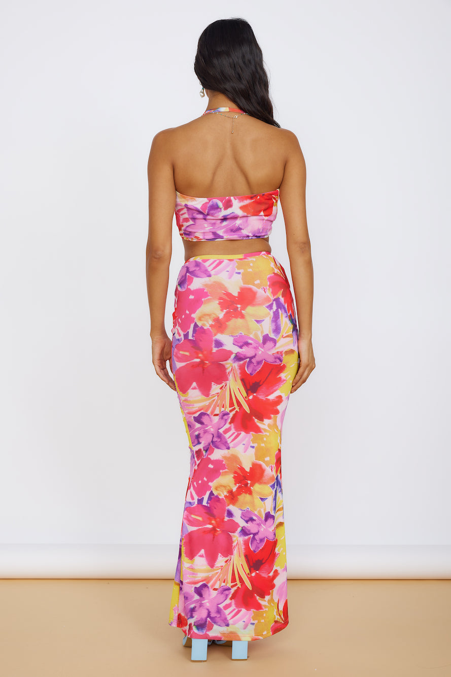 RUNAWAY THE LABEL Zarela Maxi Skirt Pink-Roy Dress