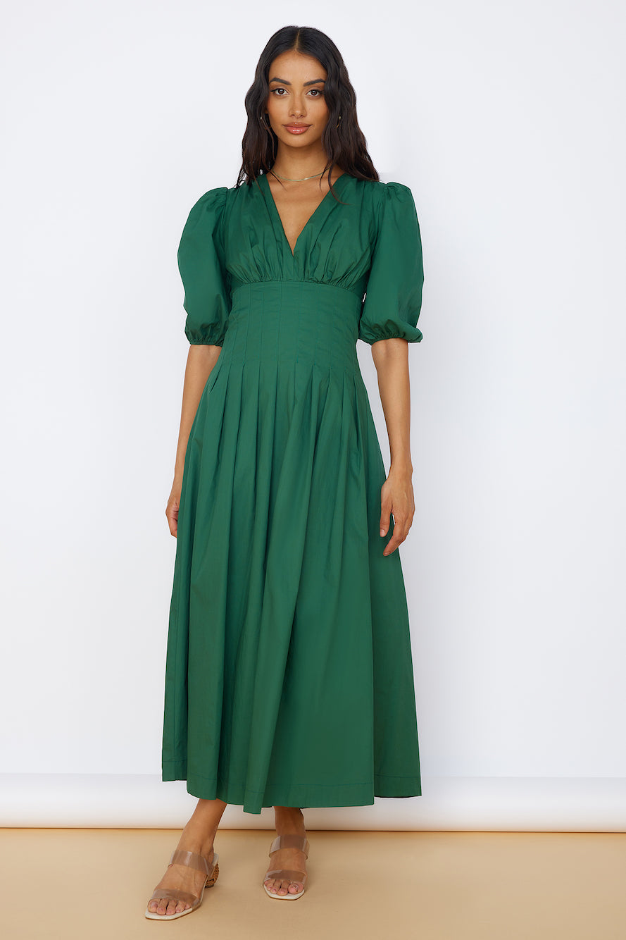 Nature's Escape Maxi Dress Green-Roy Dress