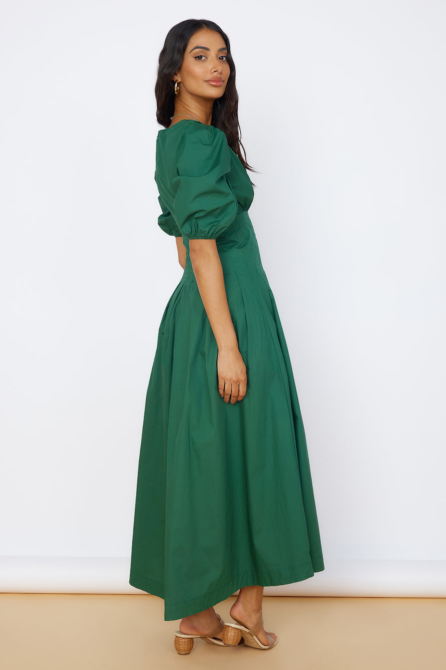 Nature's Escape Maxi Dress Green-Roy Dress