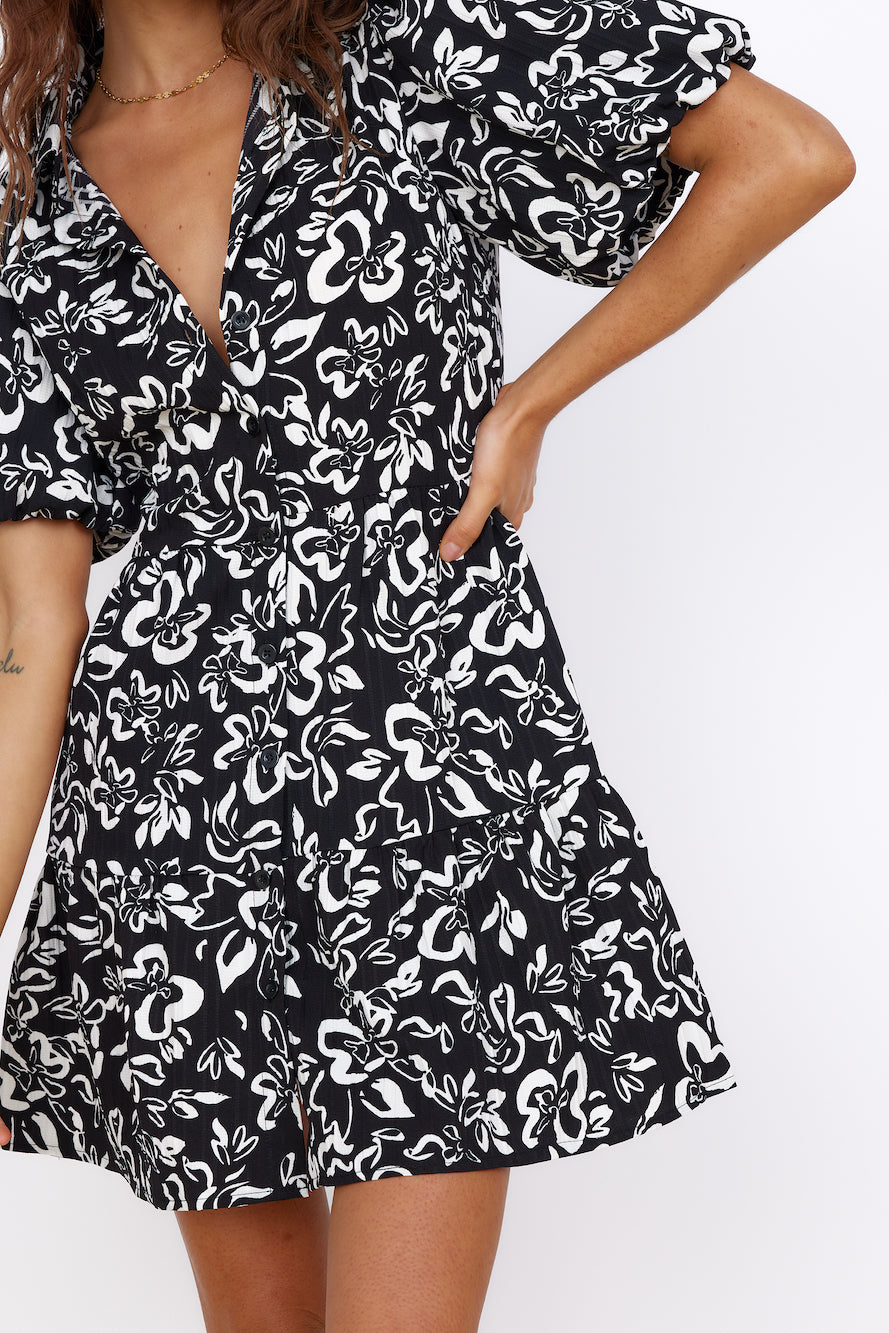 Mystic Sunrise Dress Black-Roy Dress