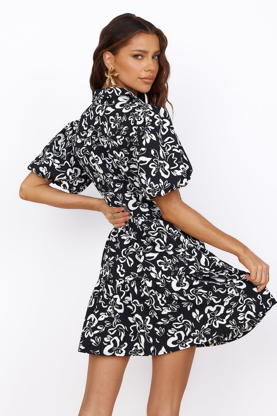 Mystic Sunrise Dress Black-Roy Dress