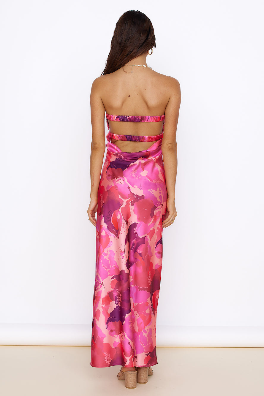 Time Stops Maxi Dress Pink-Roy Dress