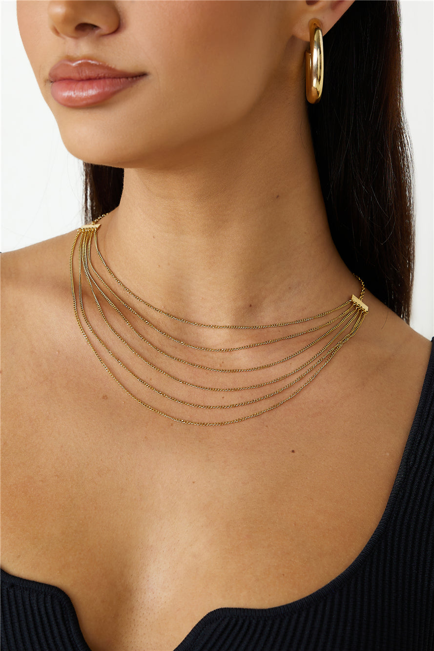 18k Gold Plated Goddess Past Necklace Gold-Roy Dress