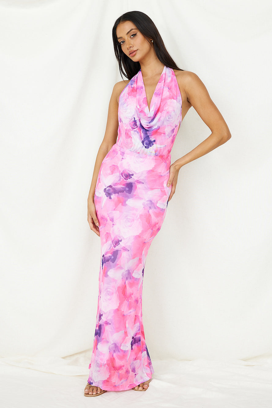Adalynn Maxi Dress Pink-Roy Dress