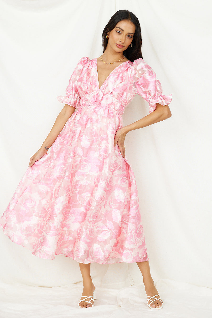 My Juliet Midi Dress Pink-Roy Dress
