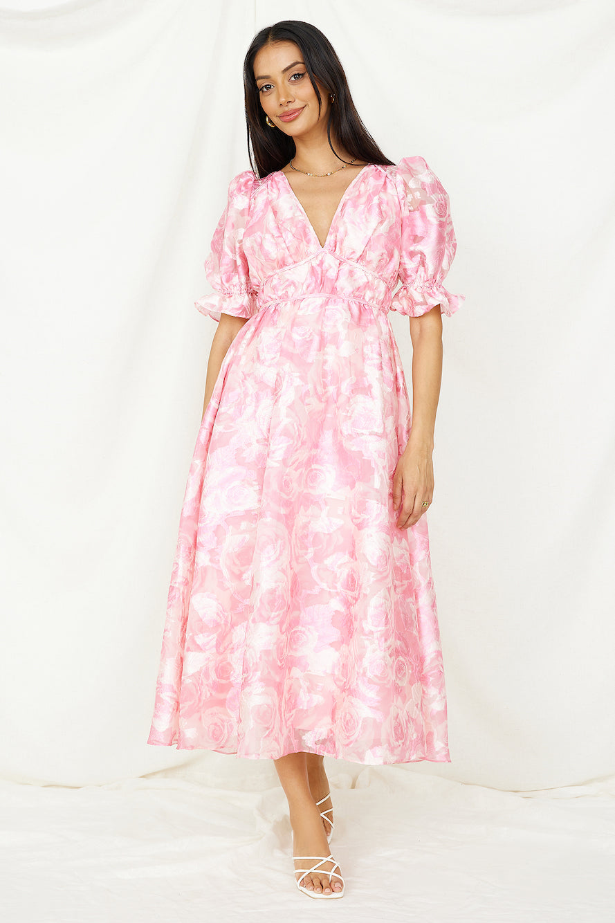 My Juliet Midi Dress Pink-Roy Dress